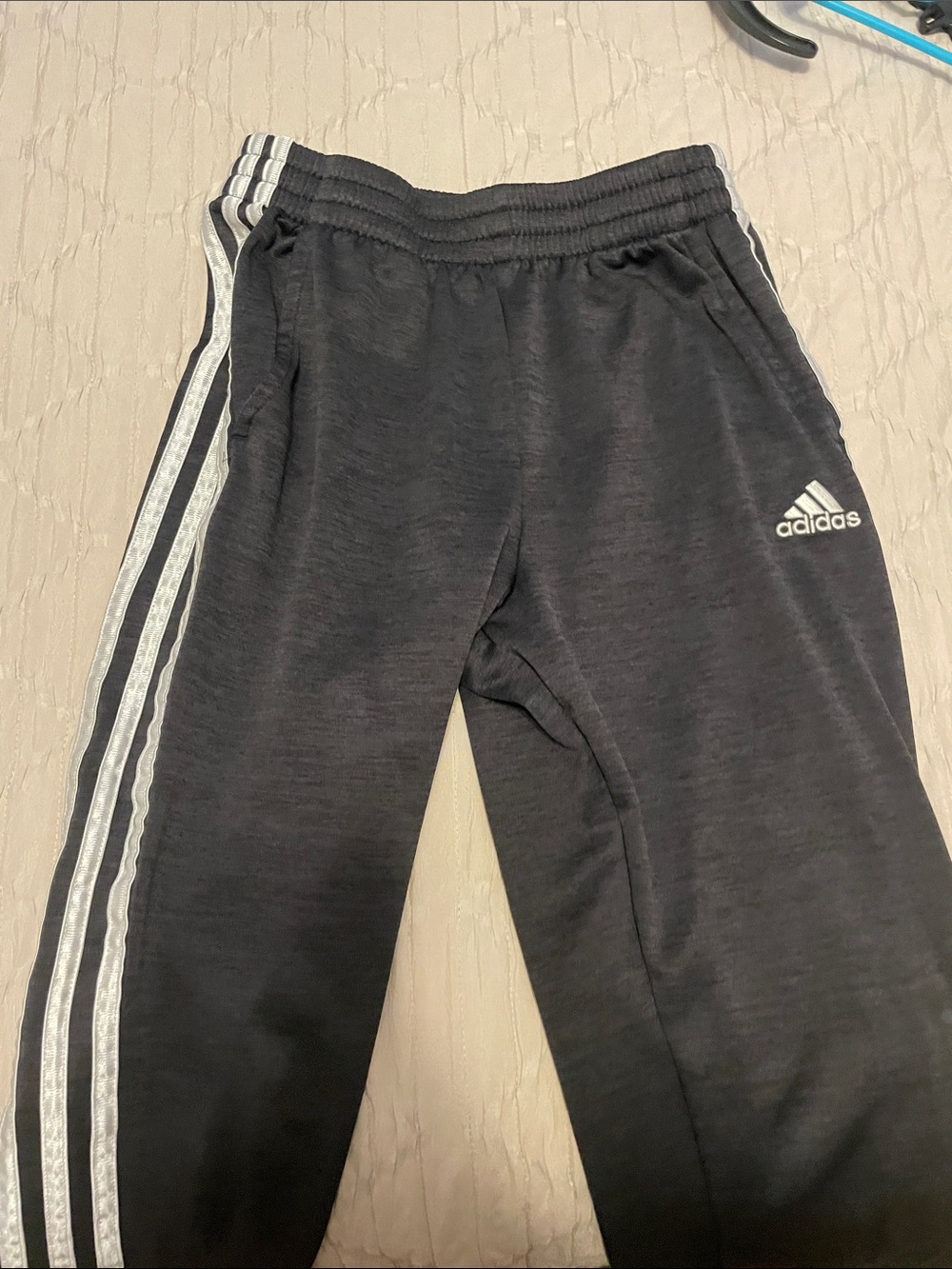 adidas Black Joggers with White 3-Stripes